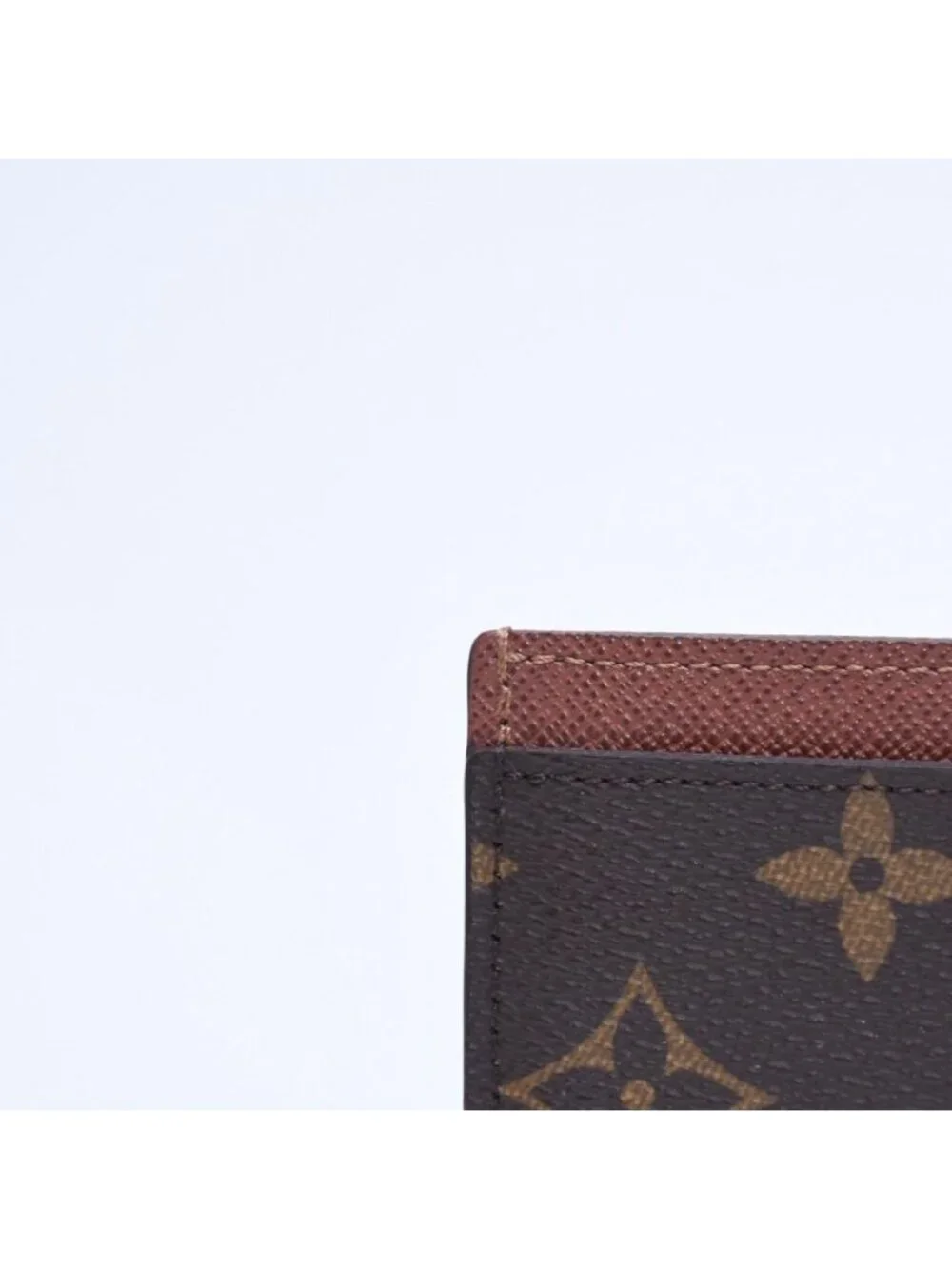 Louis Vuitton Porte Cartes Simple Card Case Monogram Canvas Brown